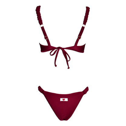 Corpetto Satin Scrunchies Sangria