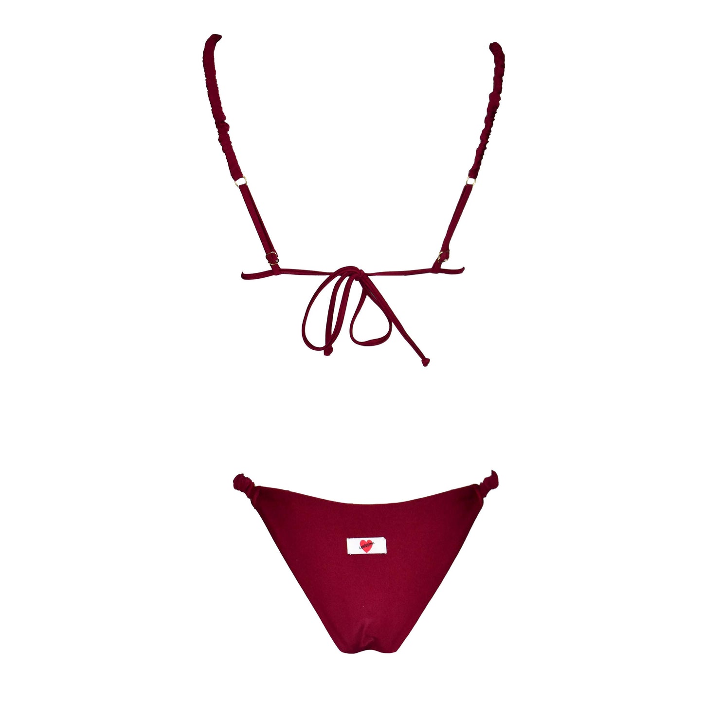 Triangolo Satin Scrunchies Sangria