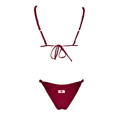 Triangolo Satin Scrunchies Sangria