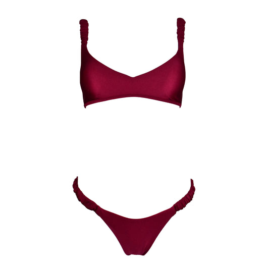 Corpetto Satin Scrunchies Sangria