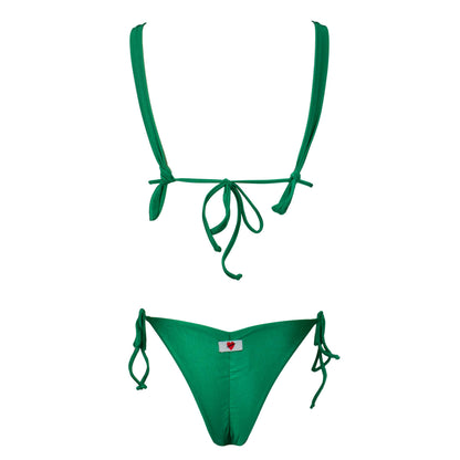 Triangolo Angelina Satin Smeraldo
