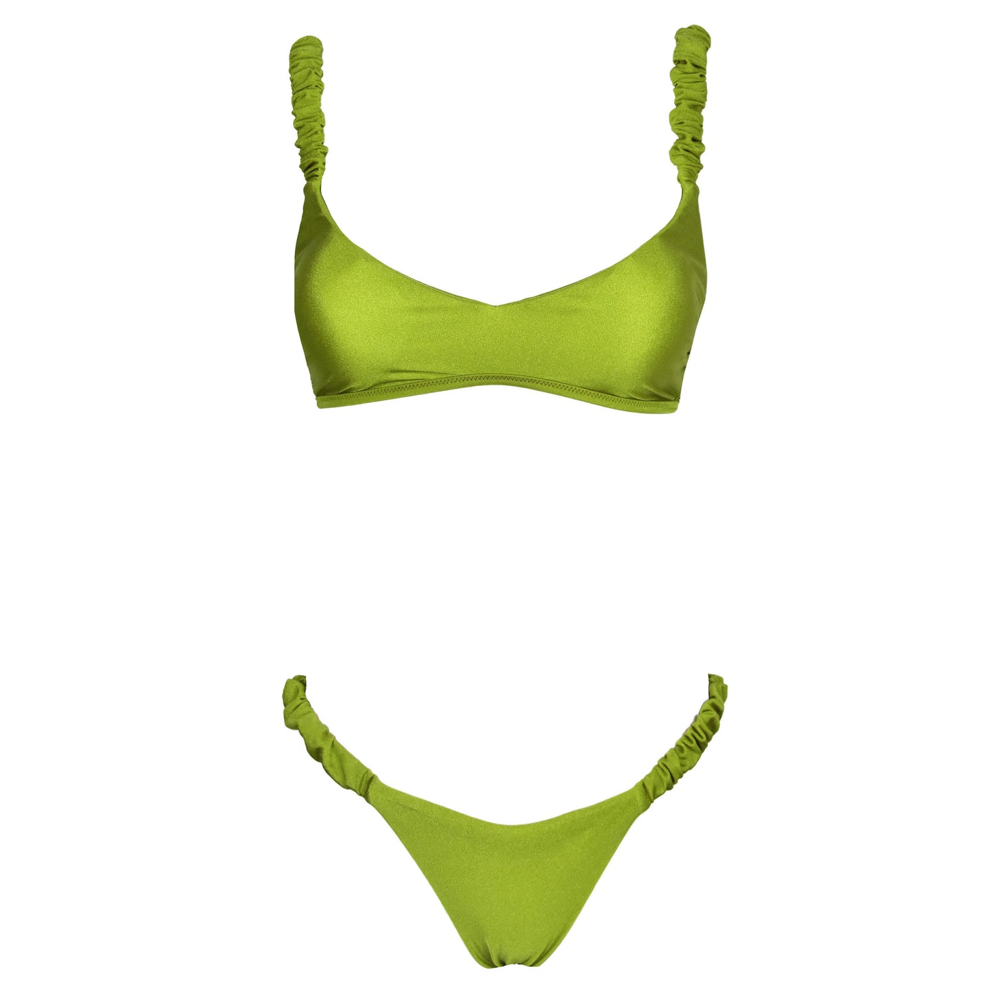 Corpetto Satin Scrunchies Wasabi
