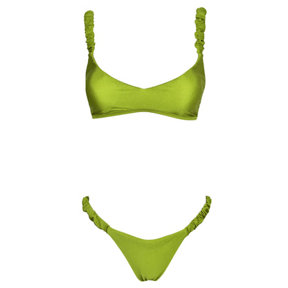Corpetto Satin Scrunchies Wasabi