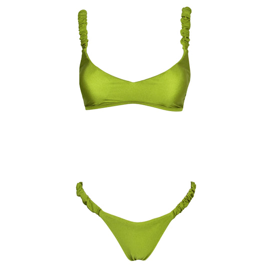 Corpetto Satin Scrunchies Wasabi